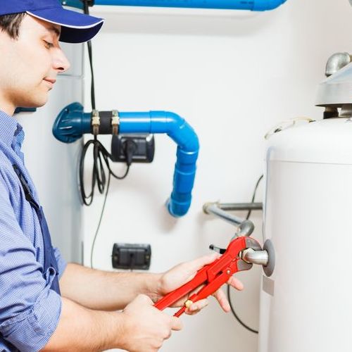 A Technician Provides Water Heater Repair.